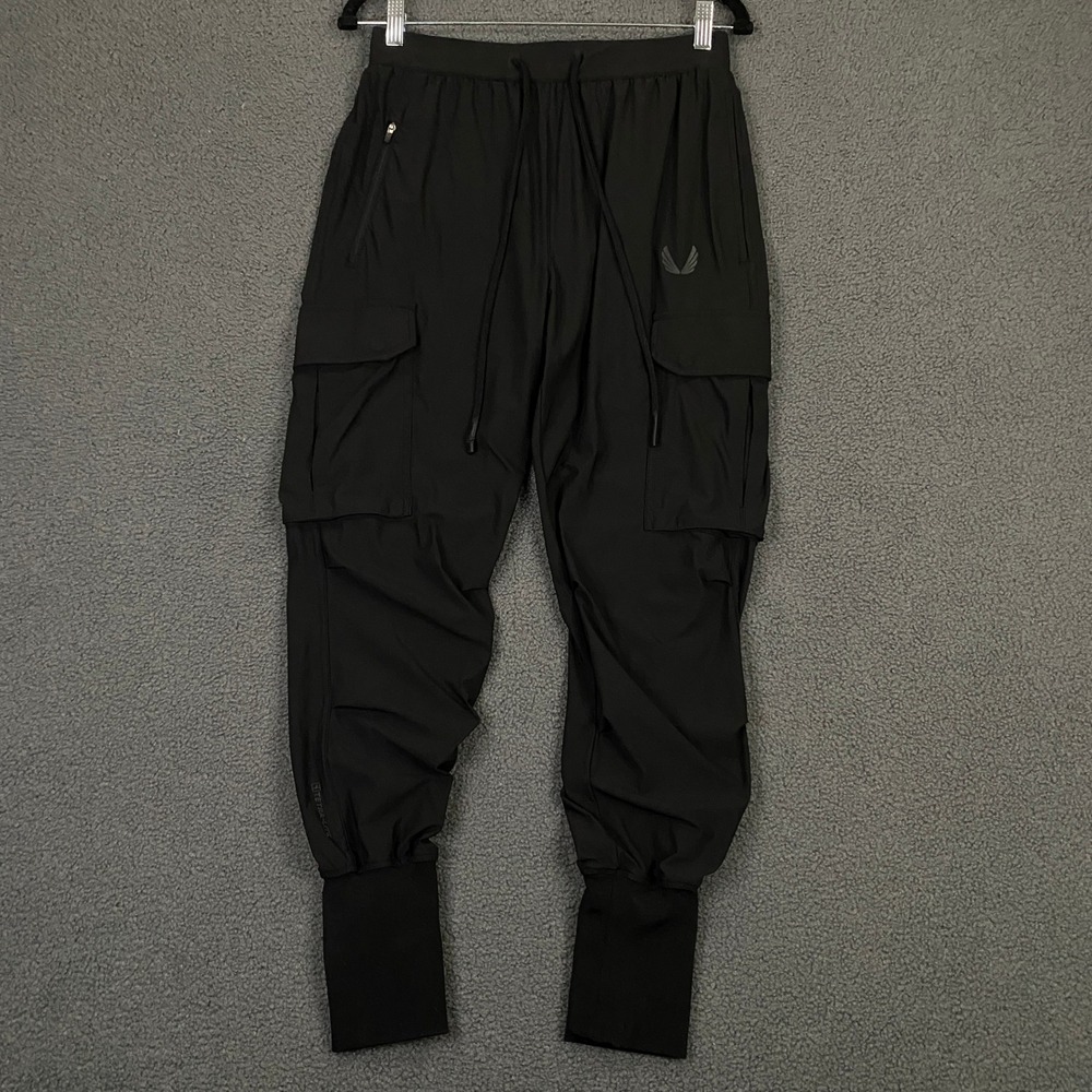 ASRV Cargo High Rib Jogger FITS Mens Small Black Tetra-Lite DSG-0825 Tech Gym